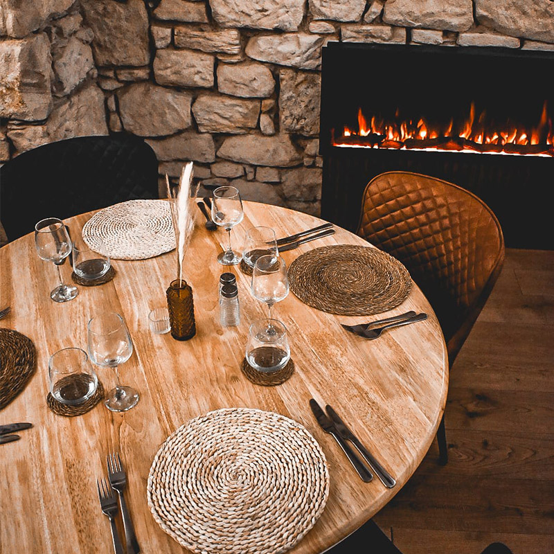 A table set for dining in Castleview Restaurant