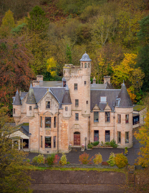 Exterior view of Broomhall Castle